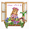 Girl in Window with Welcome Spring text