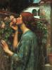 Woman Kissing Roses