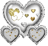 SILVER & GOLD HEARTS