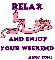 Pink Panther with Relax enjoy your weekend