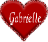 Red heart with name Gabrielle