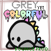 grey yet colorful dino 