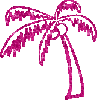  Pink Glitter Palm Tree
