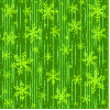 green snowflakes