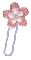 Pink flower clip