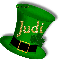 ST PATTYS HAT WITH NAME JUDI