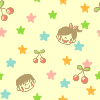 kids with cherry background