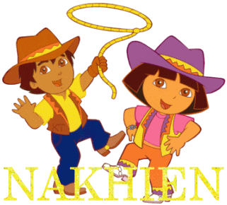Nakhien with Dora and Diego
