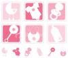 Pink Baby Girl Icons