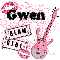 Glam girl, pink guitar- Gwen