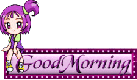 Good Morning...Purple Anime Blink
