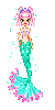 Cute Pink and Teal Mermaid!