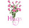 Hugs <pink roses blooming>