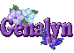 Purple flower & Butterfly: Genalyn