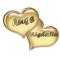 gold hearts with hugs Migdalia