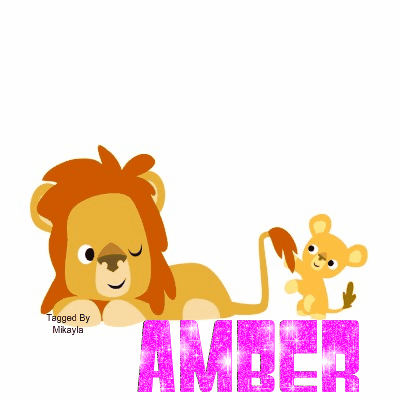 Cartoon Lions- Amber