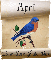 new york state bird eastern bluebird scroll april