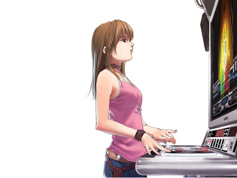 Clipart " Anime " gamer girl.