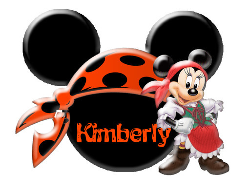 MINNIE HEAD WITH THE NAME KIMBERLY