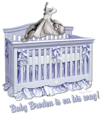 baby with blue crib ~ baby Broden