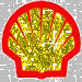 Shell logo glitter