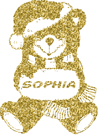 Teddy Bear - Gold Glitter - Sophia