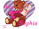 Bear with Red Heart - Hugs - Sophia