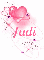 Pink Glitter Heart - Judi