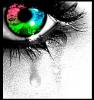 Sad rainbow eye