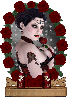 Goth Girl Roses Frame