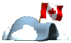 igloo with canadian flag