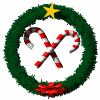 wreath and candy cane avatar