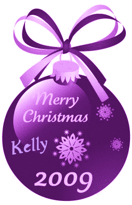Purple Xmas Ornament - Kelly