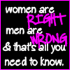 women are right