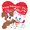 Happy Valentines Day - Dog & Cat - Jean