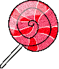 Pink and red lollipop
