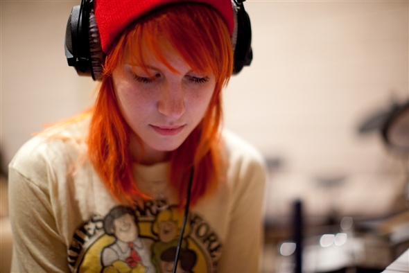 Hayley Williams in studio