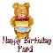Bear with Cake - Happy Birthday Pami