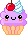 kawaii purple cupcake