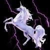 unicorn, lightning