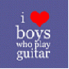 I Love boys with play guitar