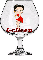Betty Boop in a glass 