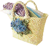 Purse with flowers