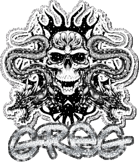 greg glitter skull