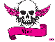 kat pink skull