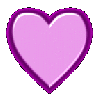 purple , red heart