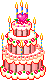 heart birthday cake