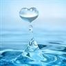 Aqua water heart