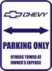 Chevy Parking Only