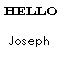 hello joseph
